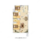户型图 E1 130平 朝东 售罄