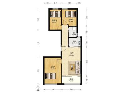 维科馨院西区，3室2厅1卫，96.55㎡，精装，售价248万