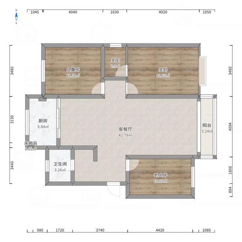 海旺家园三室精装，户型合理，南北通透 二手房