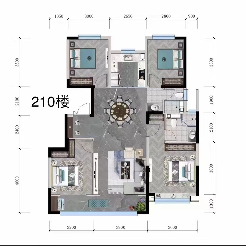 3室2厅2卫，170㎡，售价330万 二手房